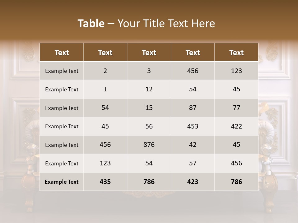 Stylish Magnificent Furniture PowerPoint Template