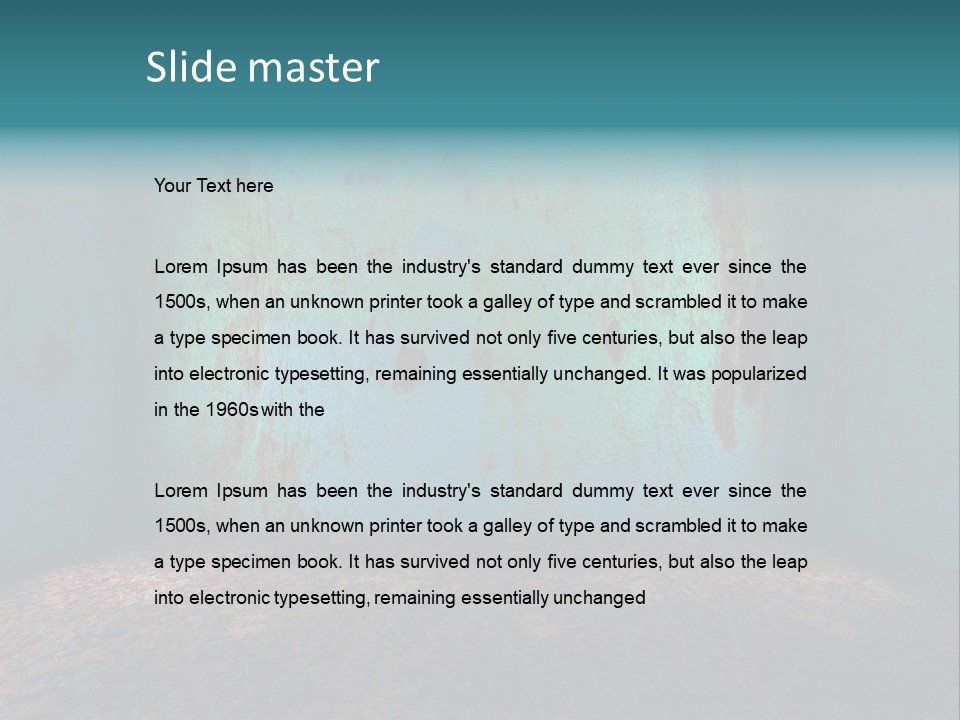 Luxury Room Grunge PowerPoint Template