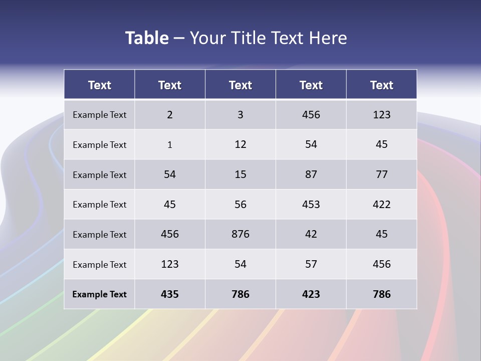 Cover Blank Spectrum PowerPoint Template