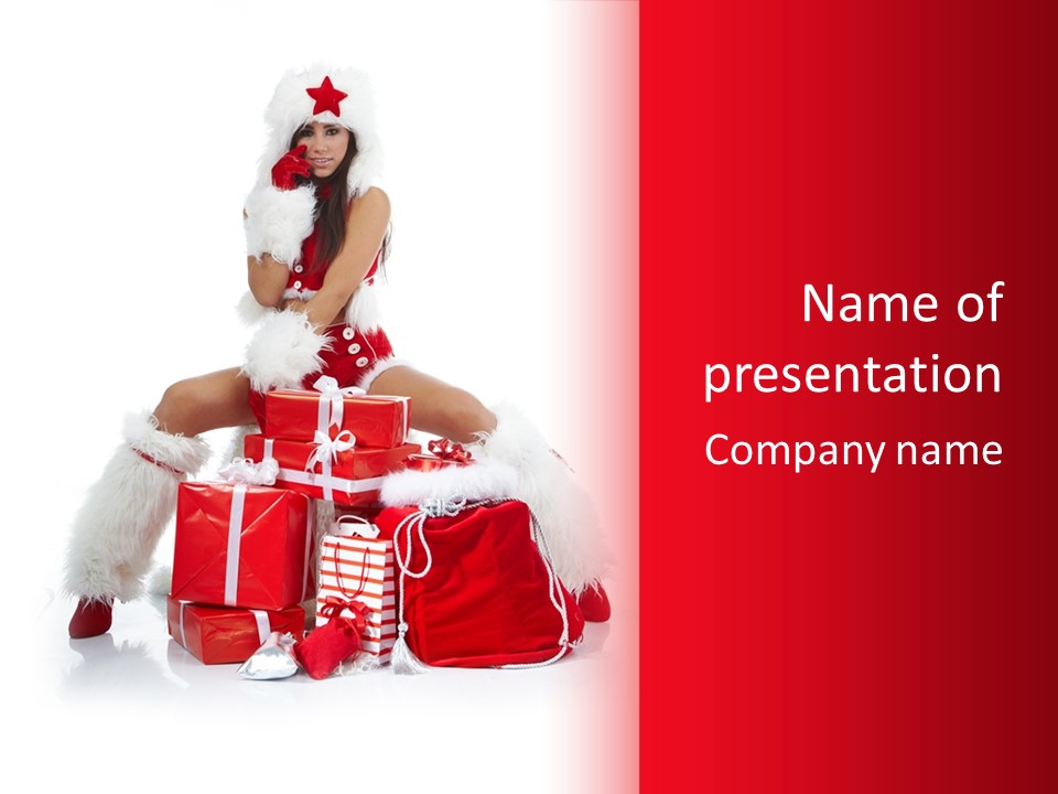 Hat Xmas Pretty PowerPoint Template