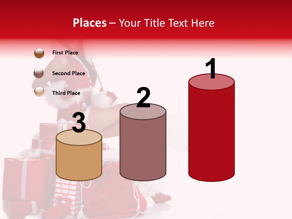 Gift Girl Claus PowerPoint Template