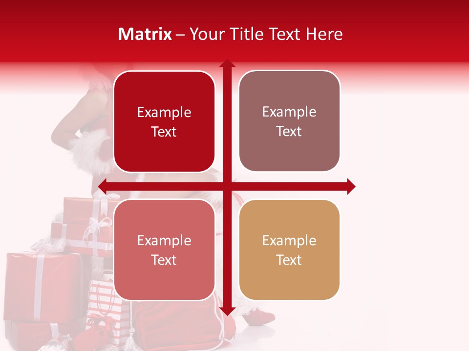 Gift Girl Claus PowerPoint Template