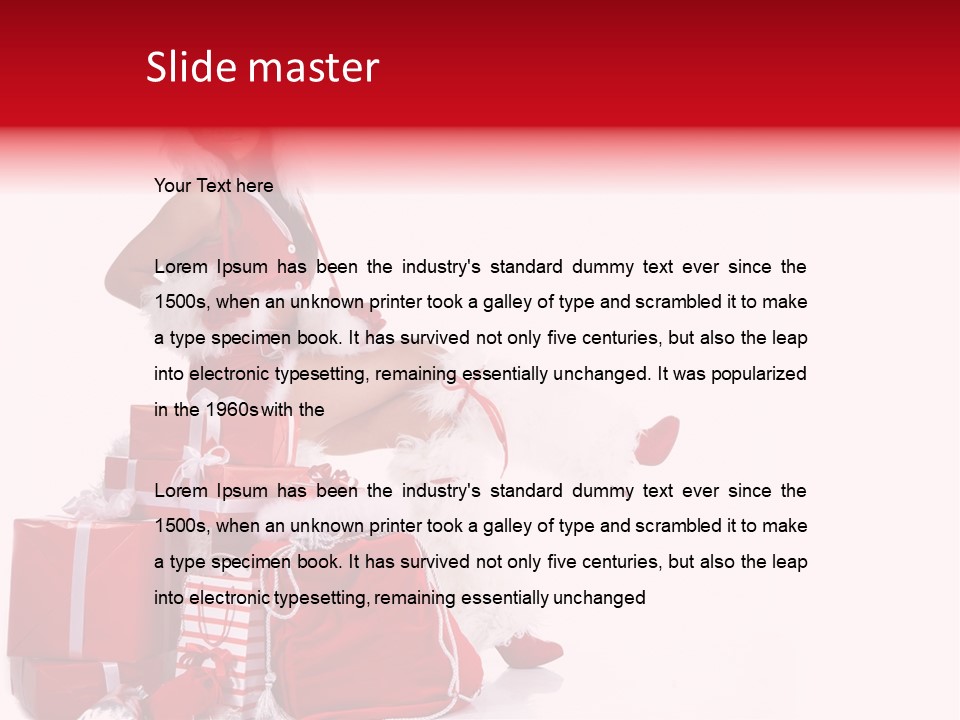 Gift Girl Claus PowerPoint Template