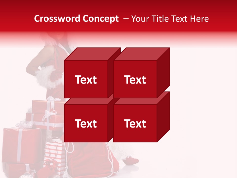 Gift Girl Claus PowerPoint Template