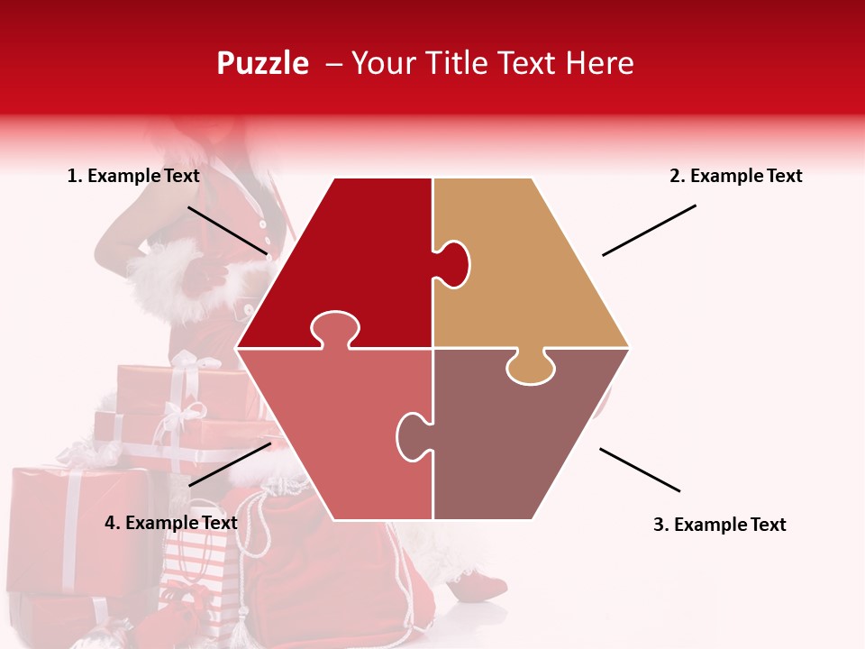 Gift Girl Claus PowerPoint Template