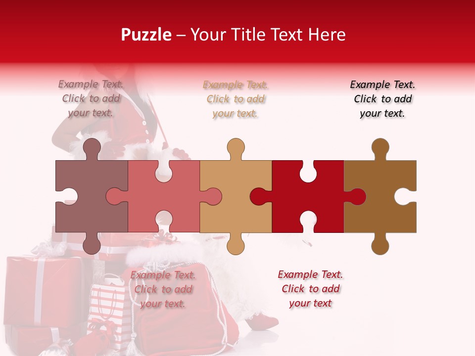 Gift Girl Claus PowerPoint Template