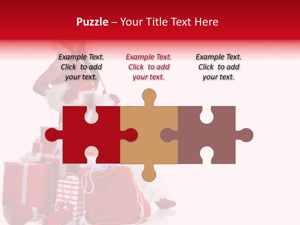 Gift Girl Claus PowerPoint Template