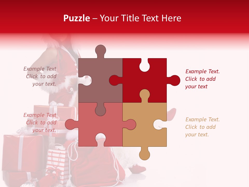 Gift Girl Claus PowerPoint Template