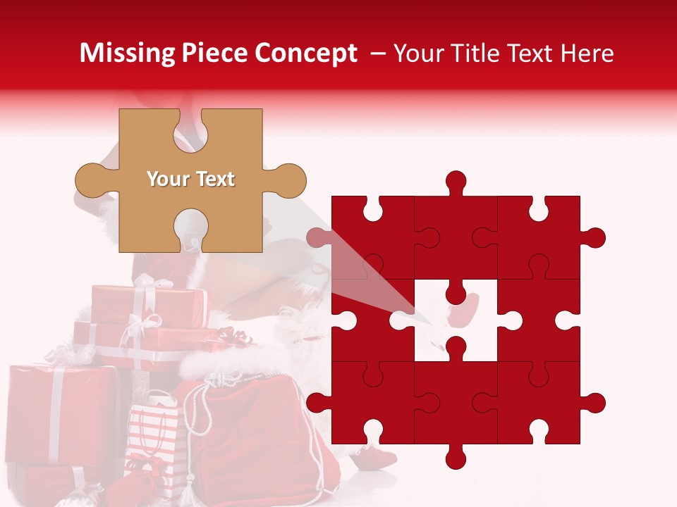 Gift Girl Claus PowerPoint Template