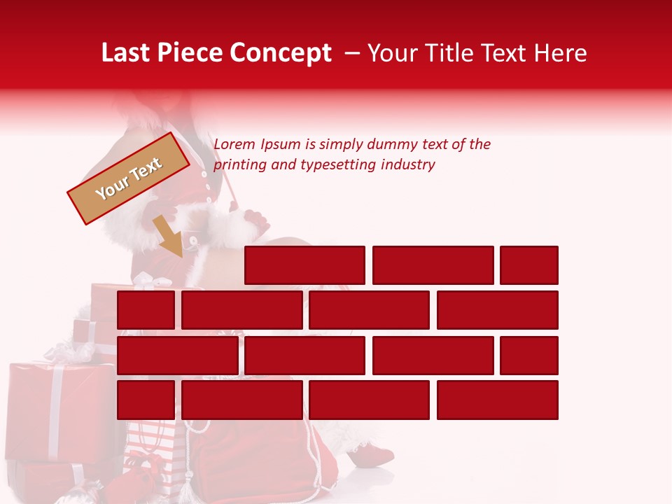 Gift Girl Claus PowerPoint Template