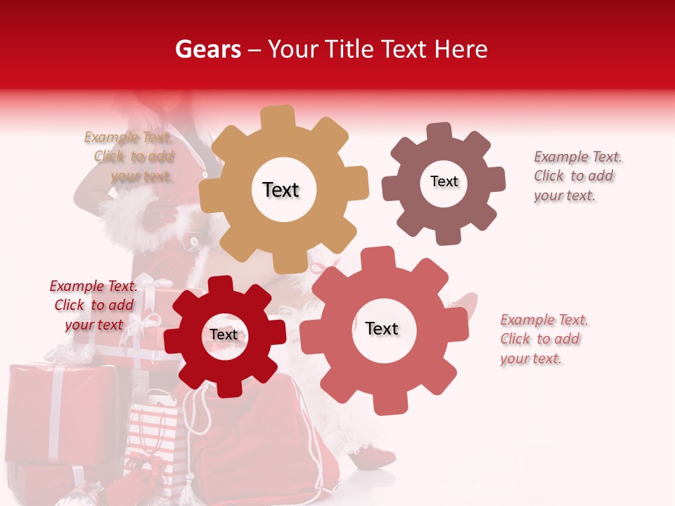 Gift Girl Claus PowerPoint Template