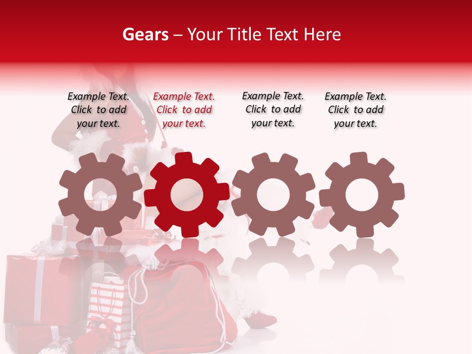 Gift Girl Claus PowerPoint Template