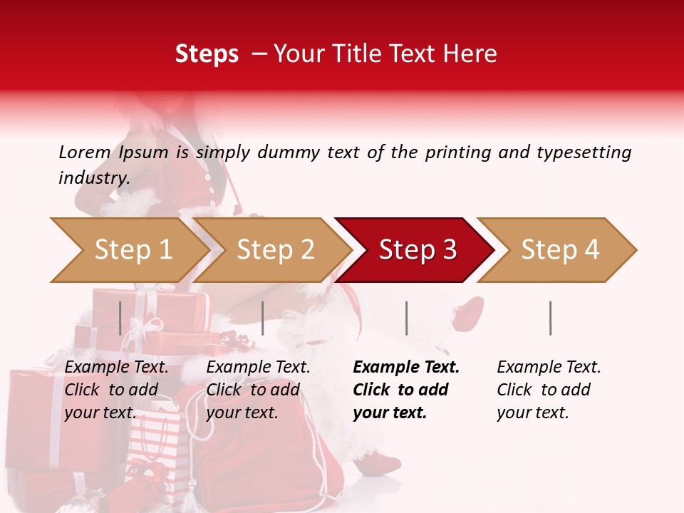 Gift Girl Claus PowerPoint Template