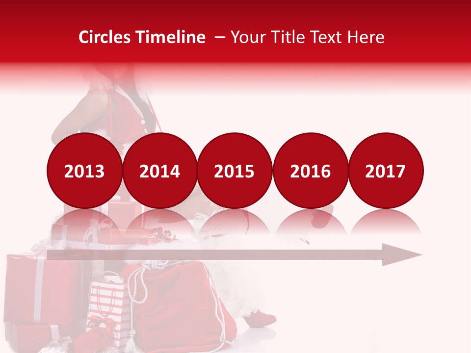Gift Girl Claus PowerPoint Template
