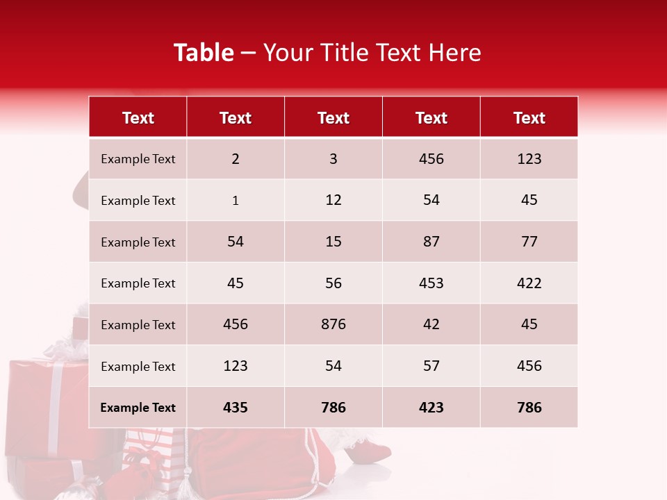 Gift Girl Claus PowerPoint Template