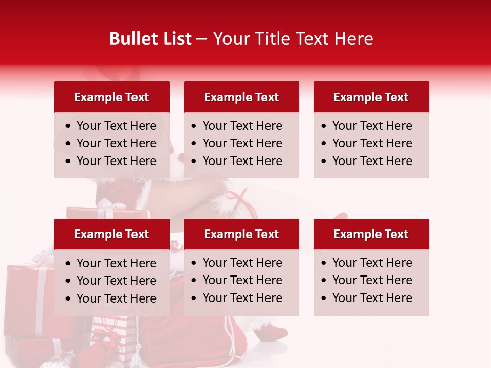 Gift Girl Claus PowerPoint Template