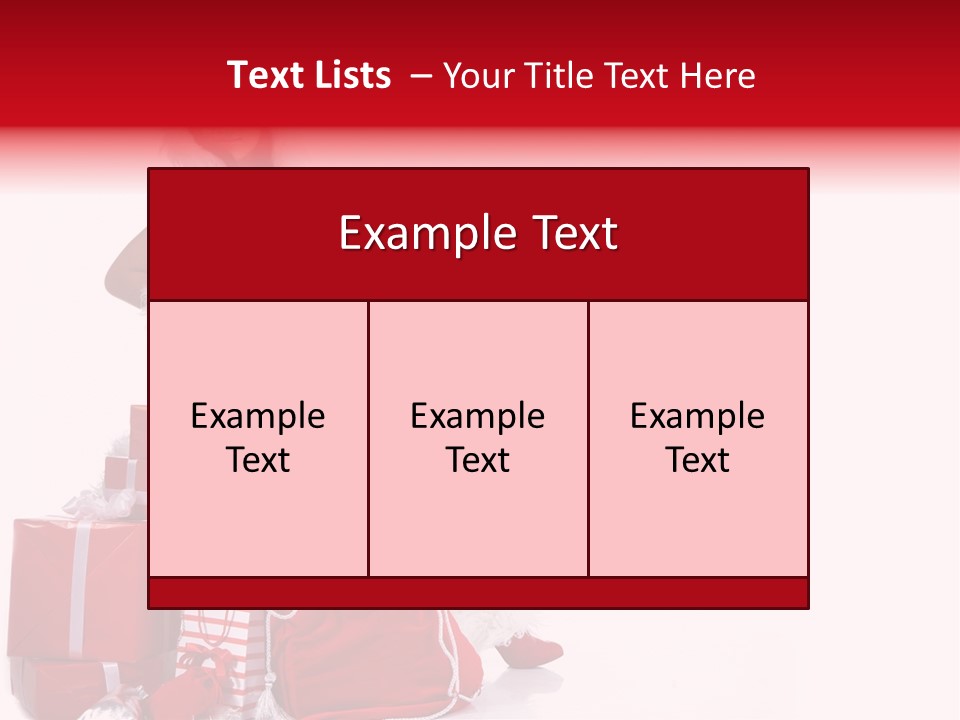 Gift Girl Claus PowerPoint Template