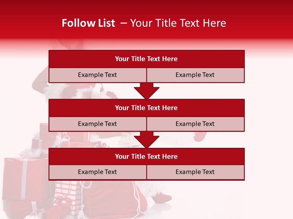 Gift Girl Claus PowerPoint Template