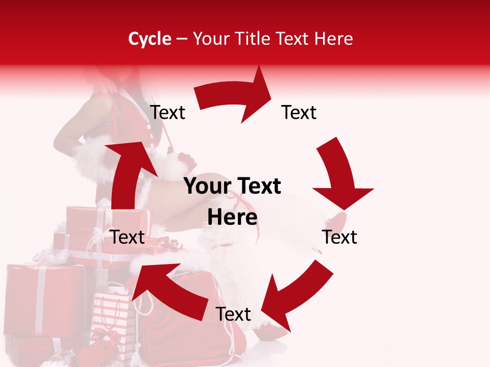 Gift Girl Claus PowerPoint Template