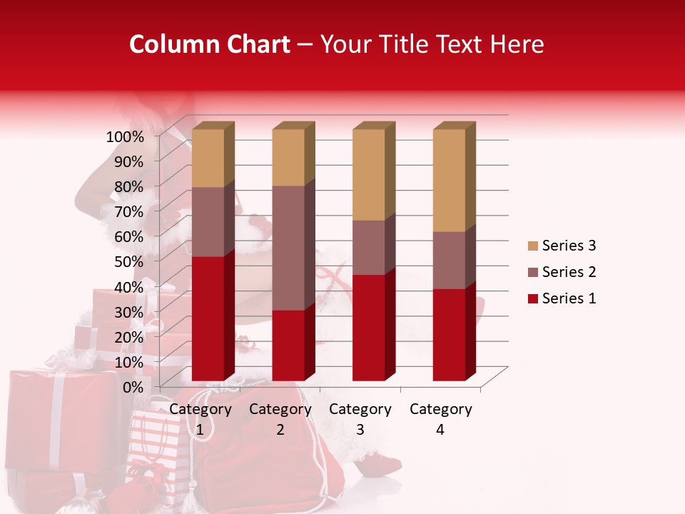 Gift Girl Claus PowerPoint Template