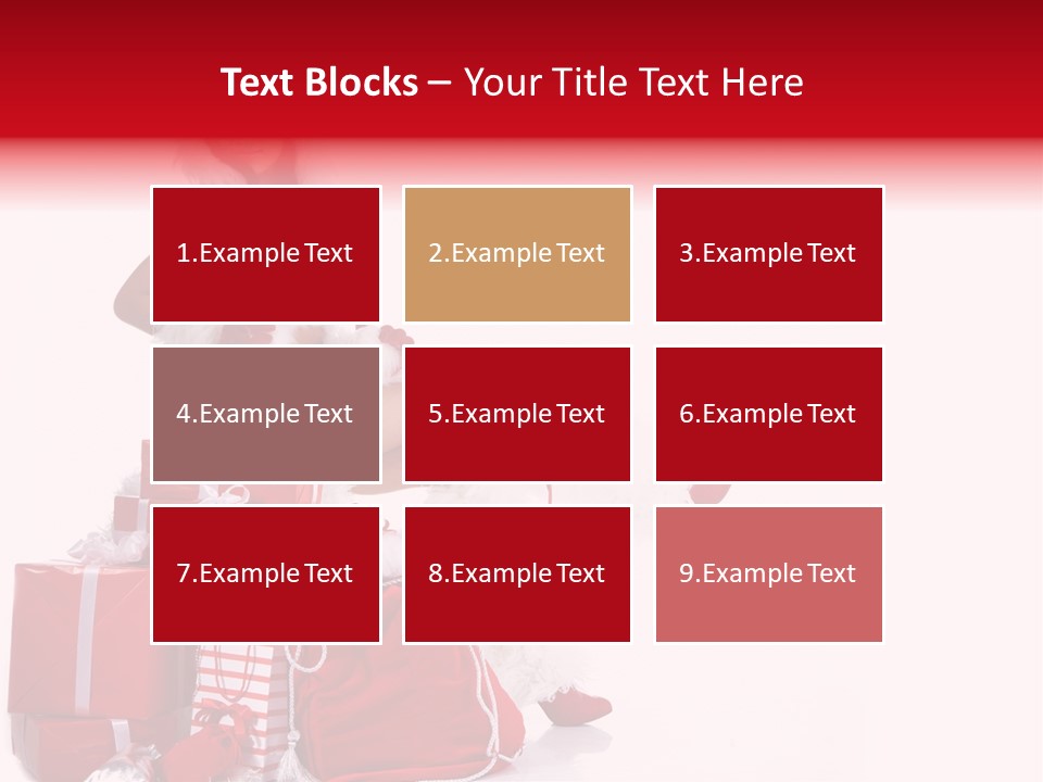 Gift Girl Claus PowerPoint Template