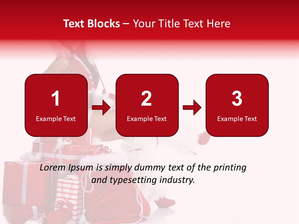 Gift Girl Claus PowerPoint Template