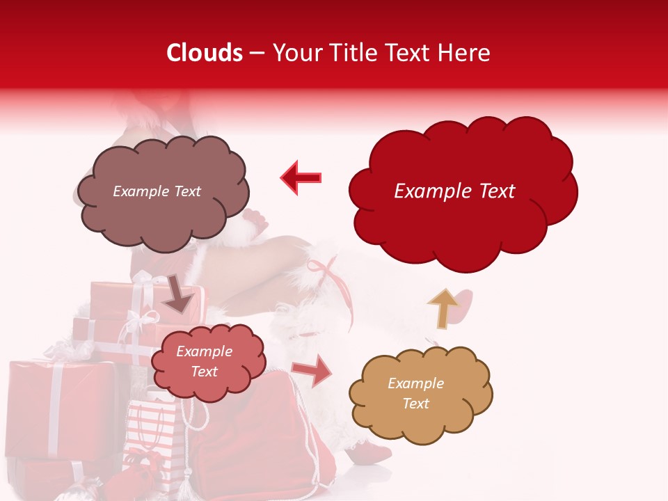 Gift Girl Claus PowerPoint Template