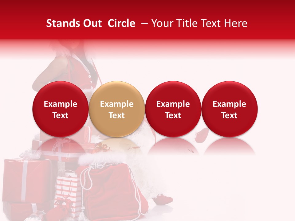 Gift Girl Claus PowerPoint Template