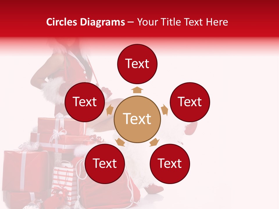 Gift Girl Claus PowerPoint Template