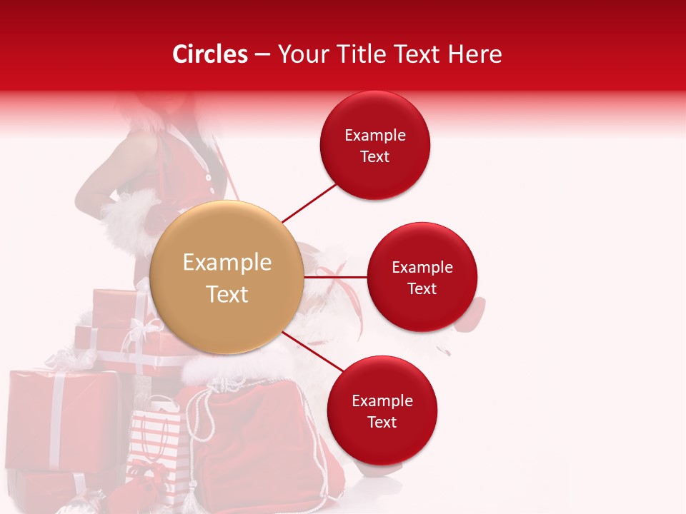 Gift Girl Claus PowerPoint Template