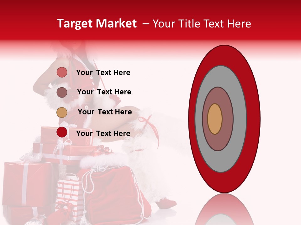 Gift Girl Claus PowerPoint Template