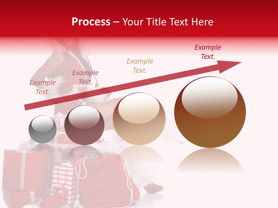 Gift Girl Claus PowerPoint Template