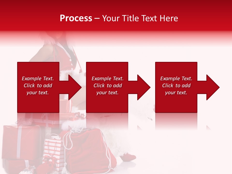 Gift Girl Claus PowerPoint Template