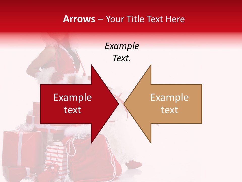 Gift Girl Claus PowerPoint Template