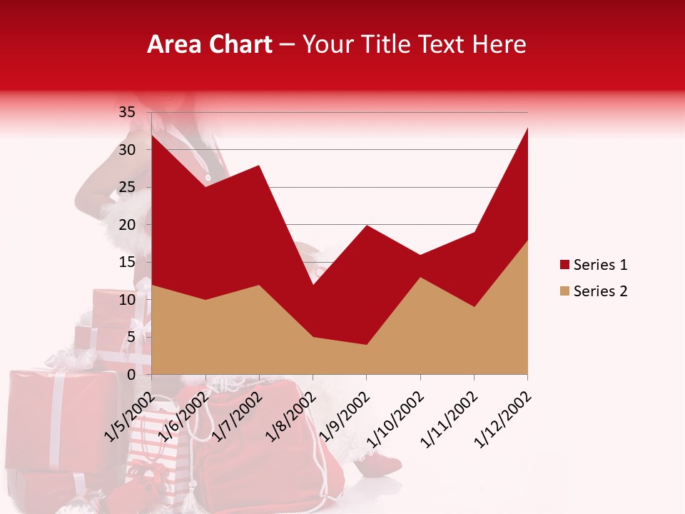 Gift Girl Claus PowerPoint Template