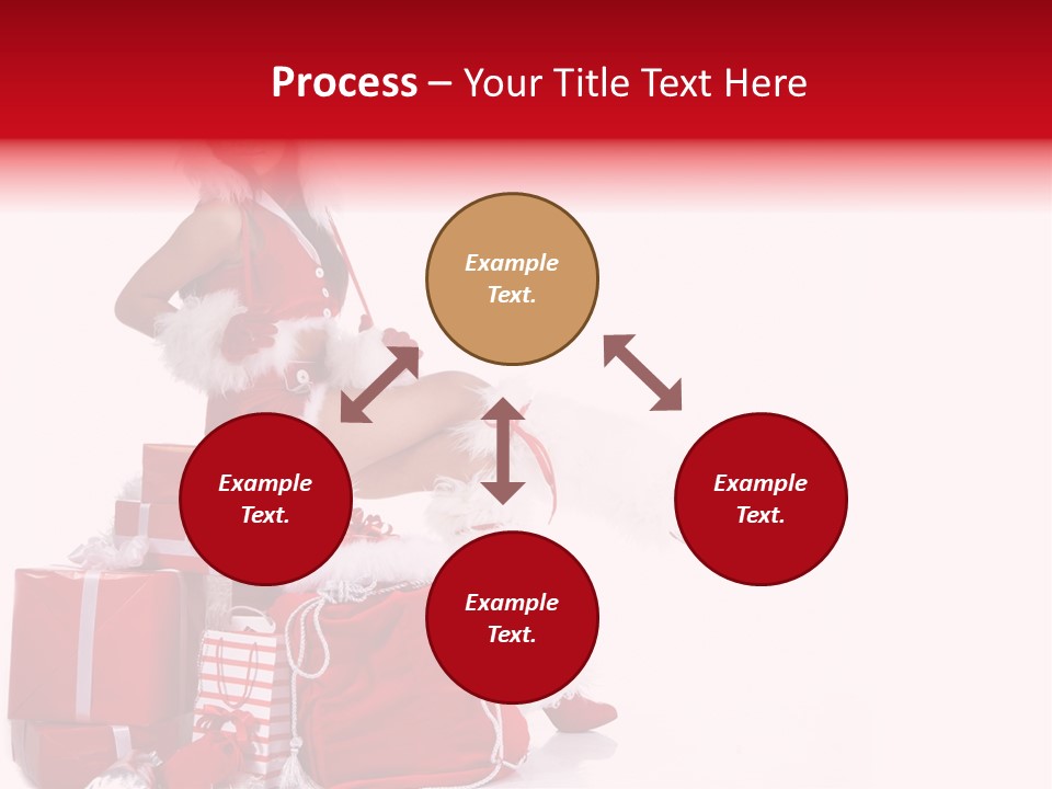 Gift Girl Claus PowerPoint Template