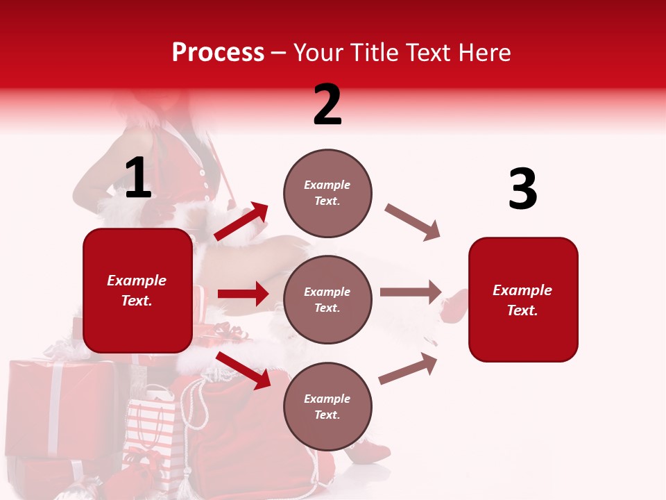 Gift Girl Claus PowerPoint Template