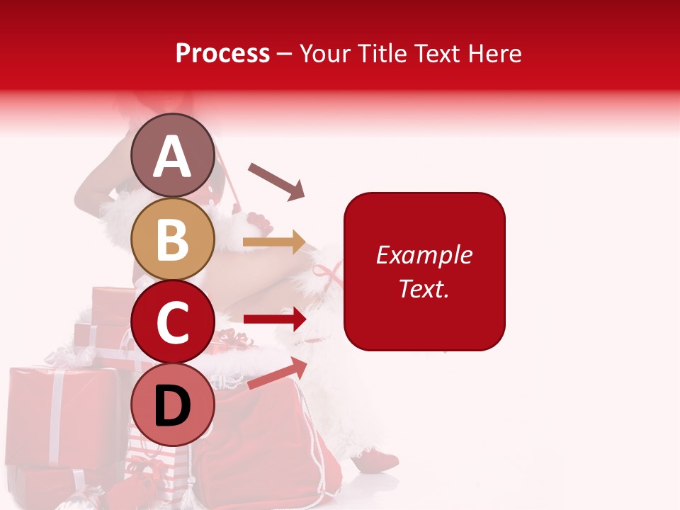 Gift Girl Claus PowerPoint Template