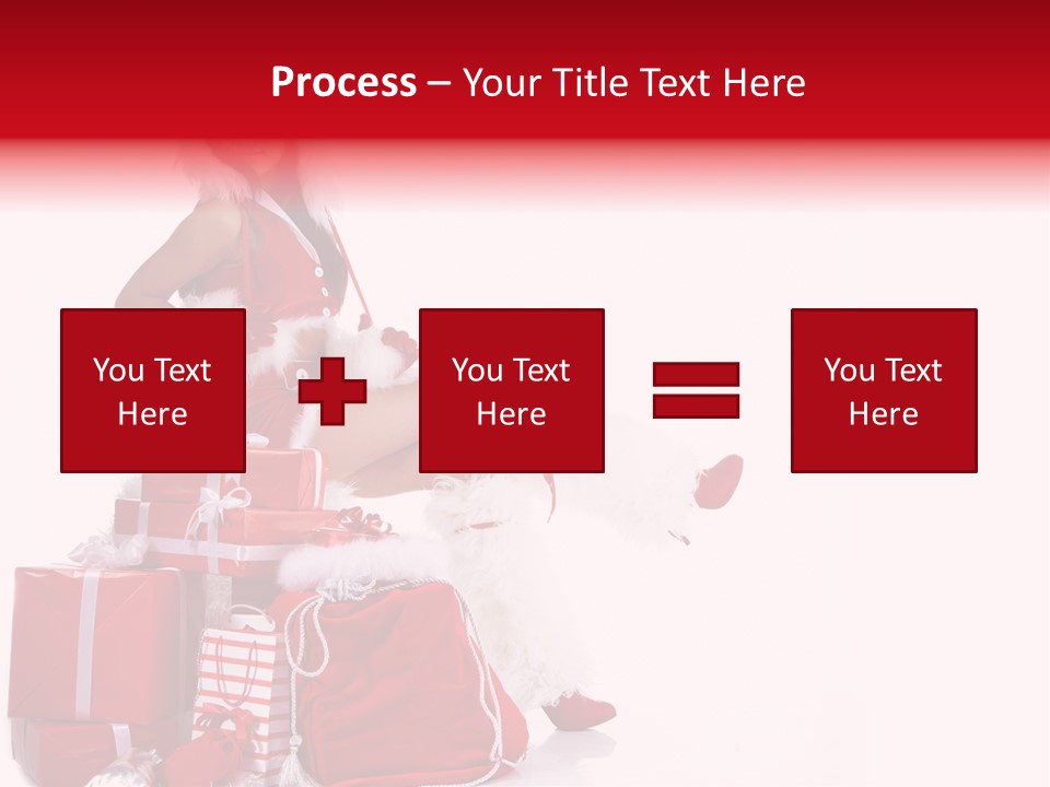 Gift Girl Claus PowerPoint Template