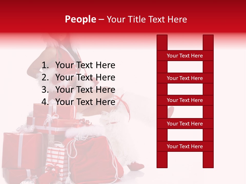 Gift Girl Claus PowerPoint Template