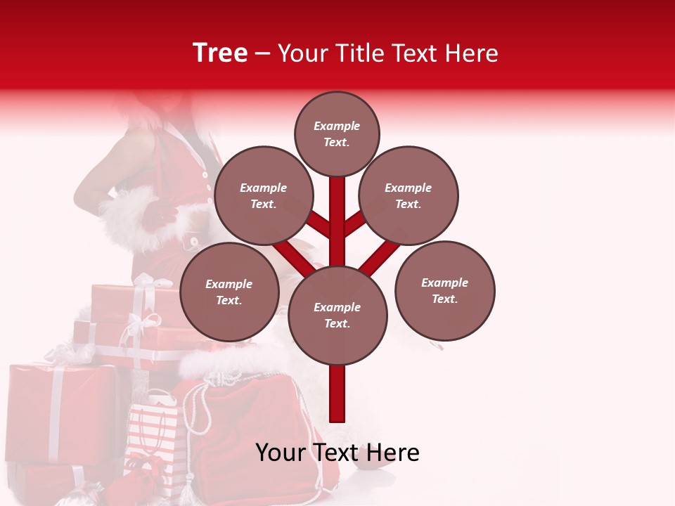 Gift Girl Claus PowerPoint Template