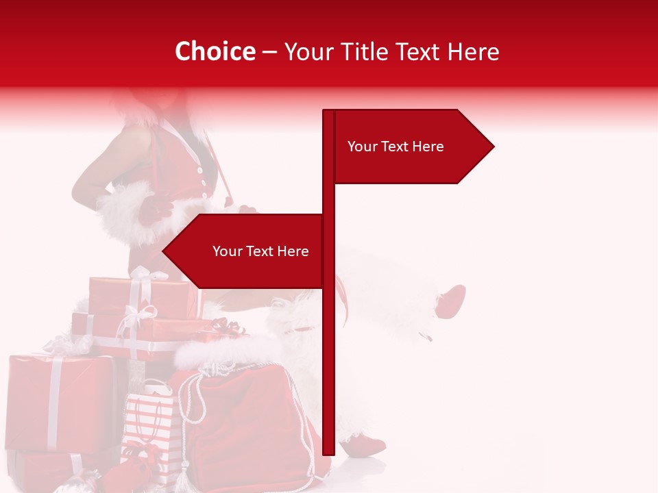 Gift Girl Claus PowerPoint Template