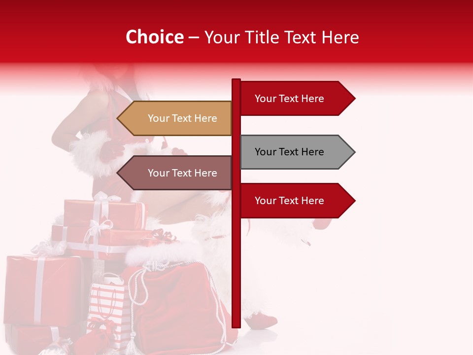 Gift Girl Claus PowerPoint Template