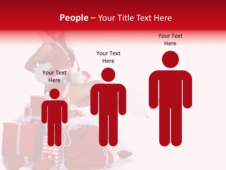 Gift Girl Claus PowerPoint Template