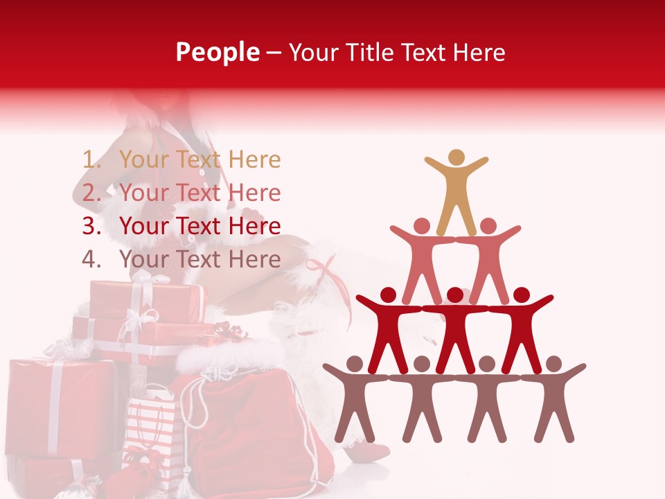 Gift Girl Claus PowerPoint Template