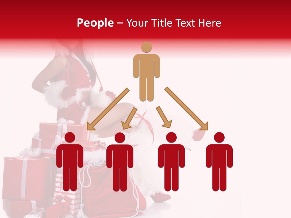 Gift Girl Claus PowerPoint Template