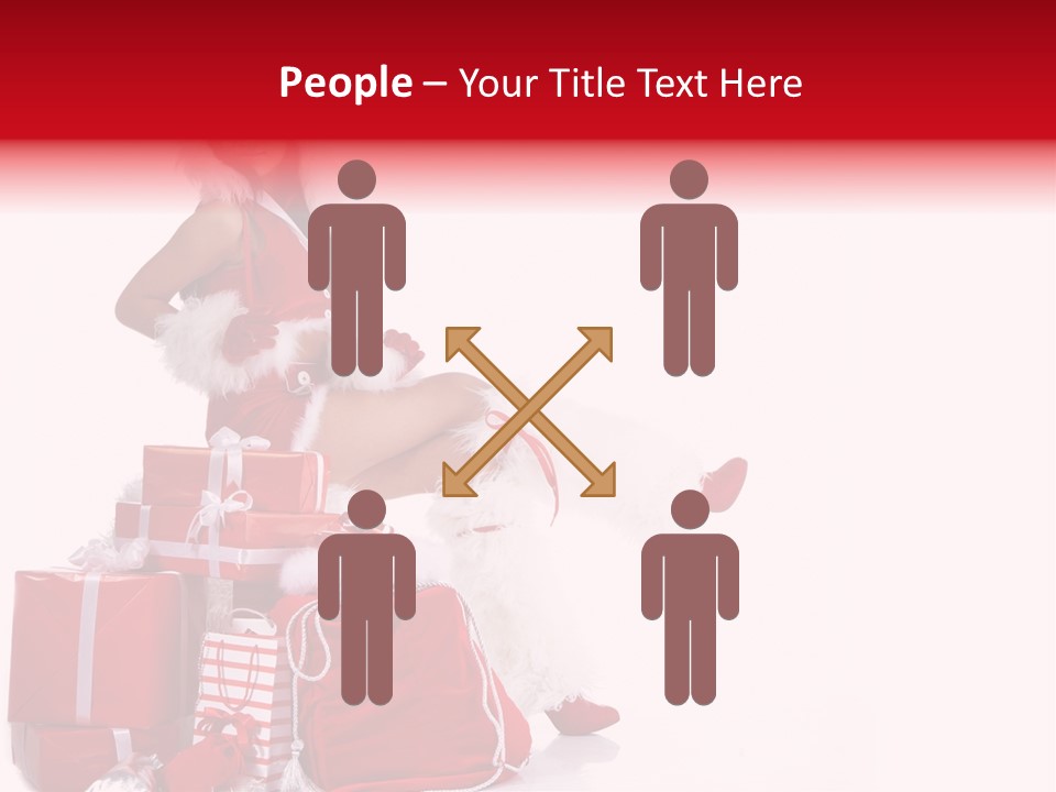 Gift Girl Claus PowerPoint Template