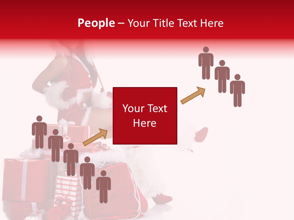 Gift Girl Claus PowerPoint Template