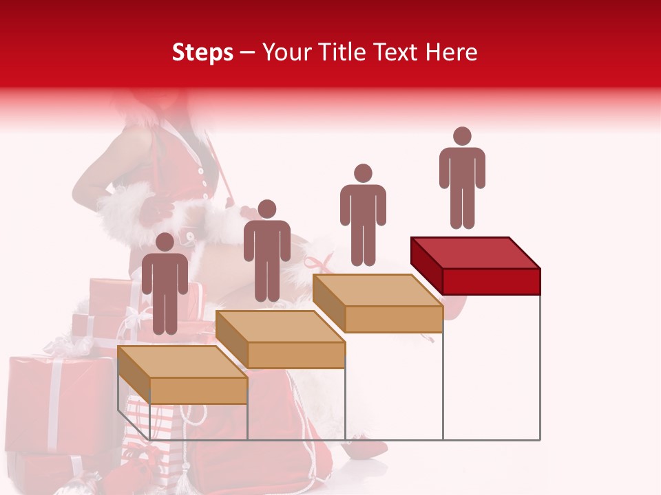 Gift Girl Claus PowerPoint Template