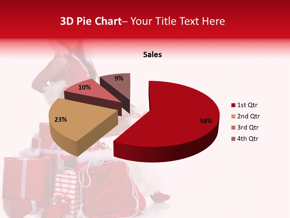 Gift Girl Claus PowerPoint Template